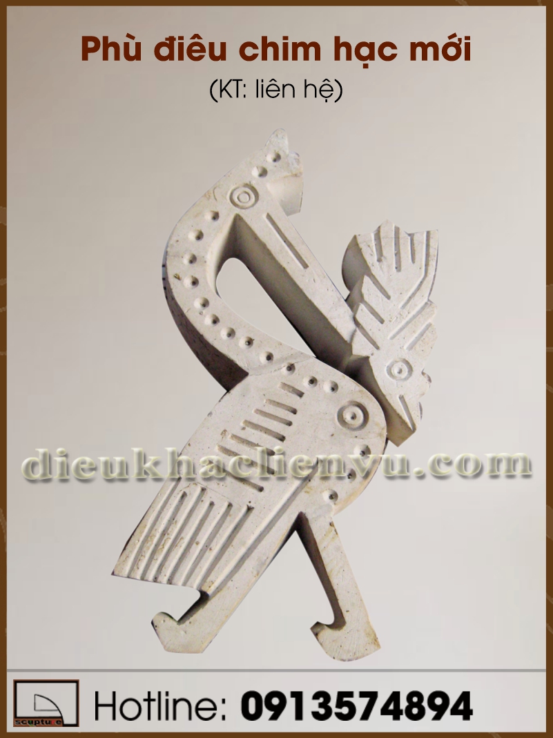 Phù điêu chim hạc mới